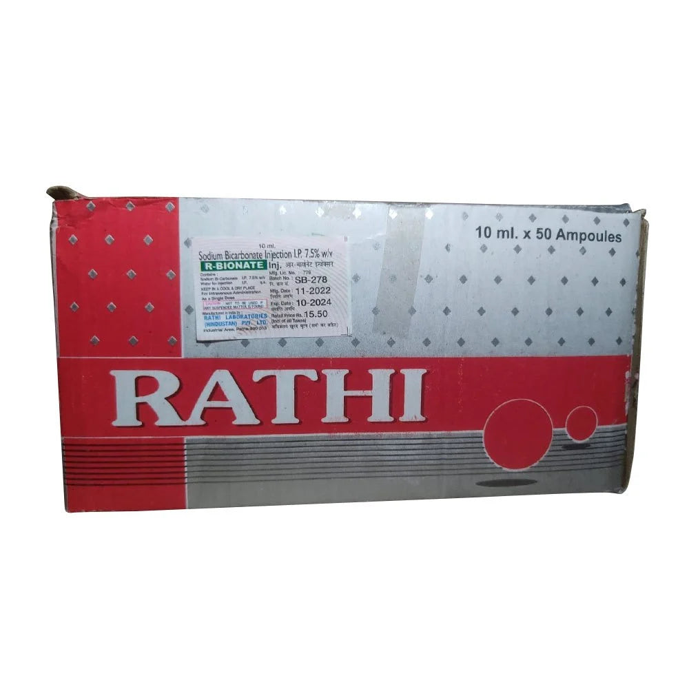Sodium Bicarbonate 10ml Rathi (50 amp box)