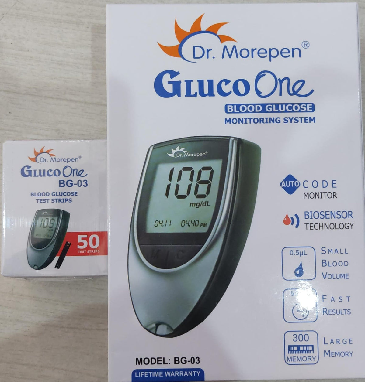 Dr. Morepen GLUCONE 50 STRIPS WITH METER SET 50strips