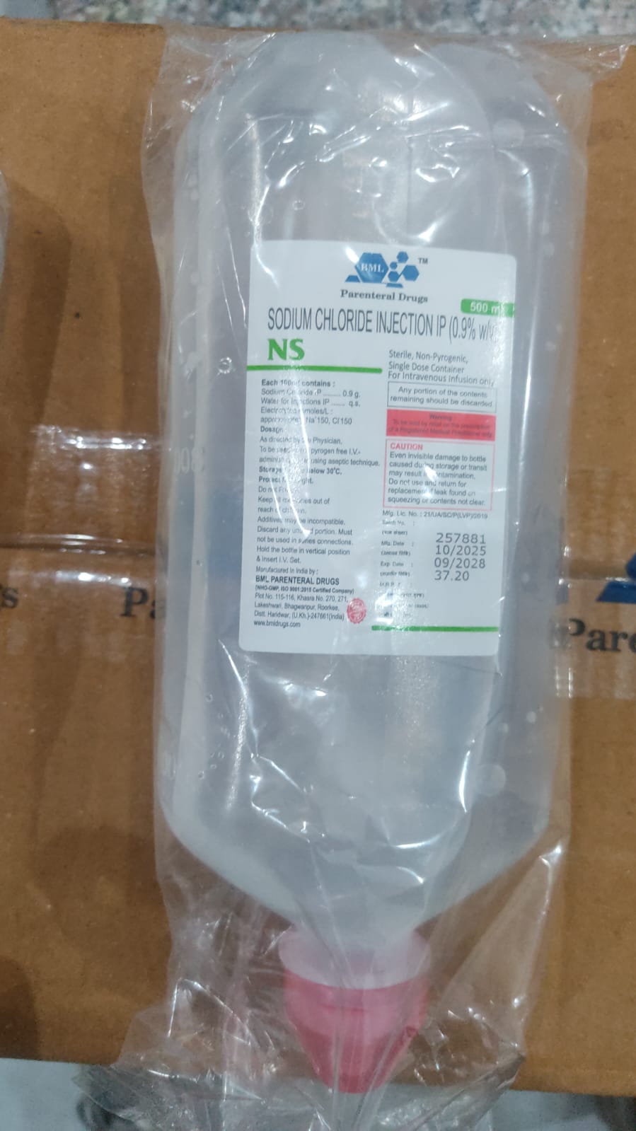 HALF NORMAL SALINE BML