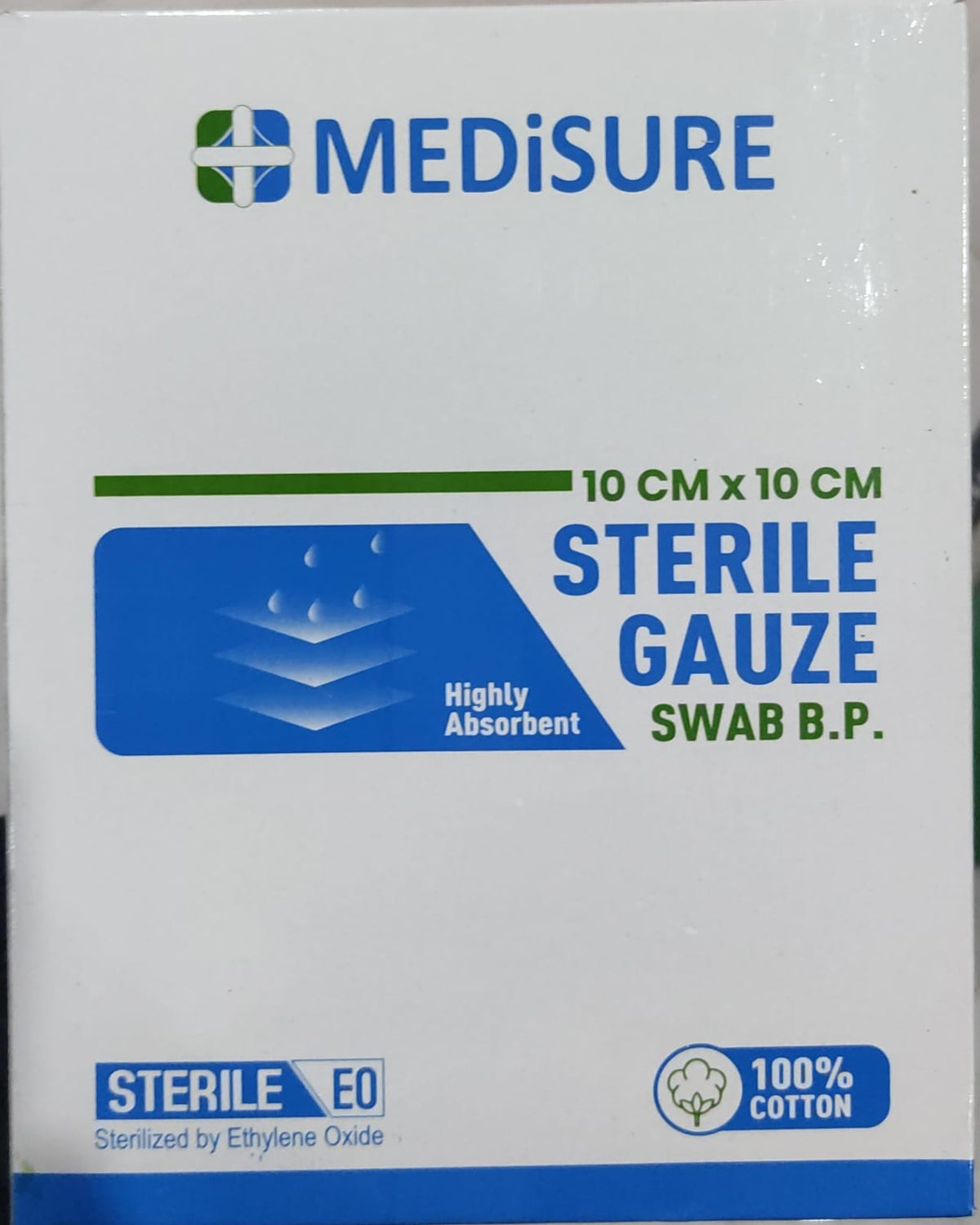 Medisure Sterile Gauze Swab 10x10cm (25x4 pcs in box)