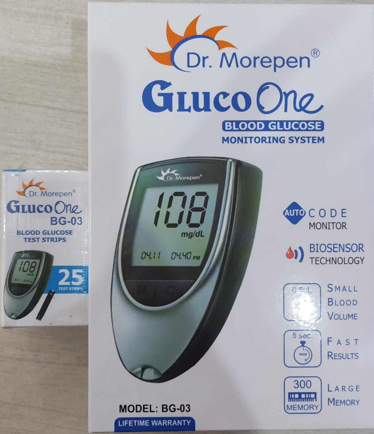 Dr. Morepen GLUCONE 25 STRIPS WITH METER SET 25strips