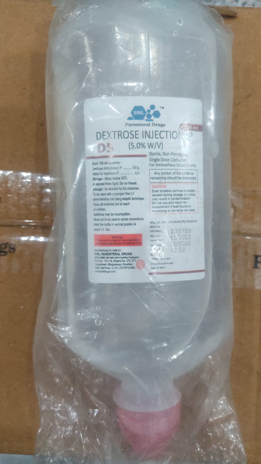 DEXT.5% 500ML BML