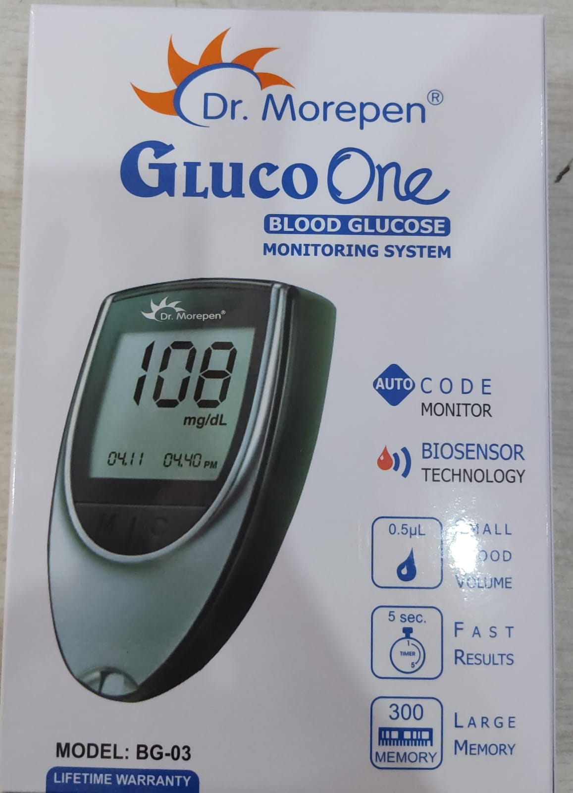Dr. Morepen GLUCO ONE METER Single