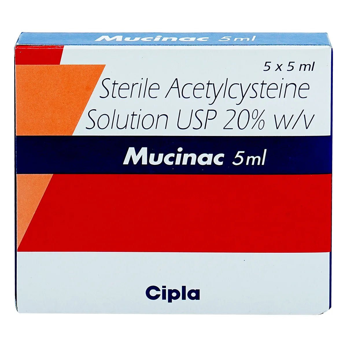 Mucinac Inhalation 5ml Cipla (5 ampoules strips)