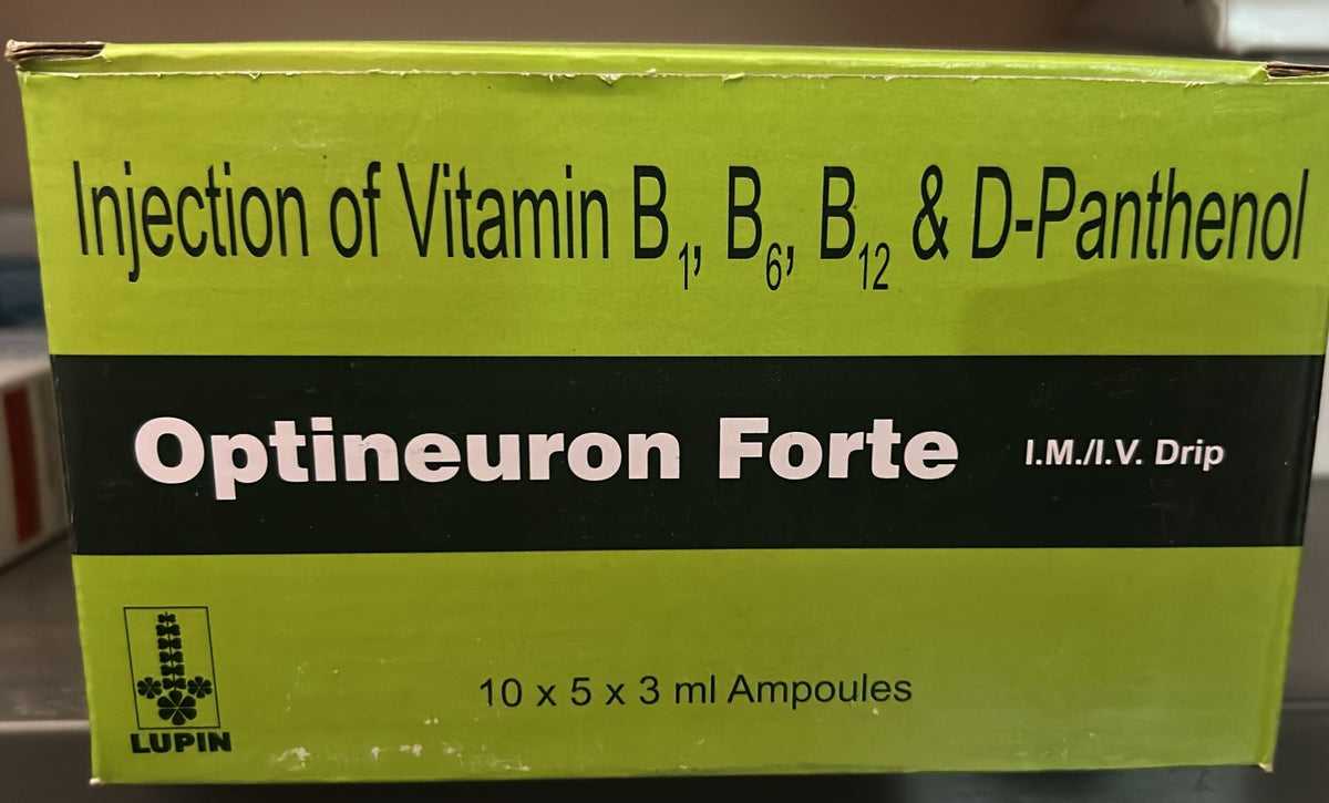 Vitamin B1, B6, B12 Injection Lupin (Optineuron Forte 3 ml) (5 ampoules strip)