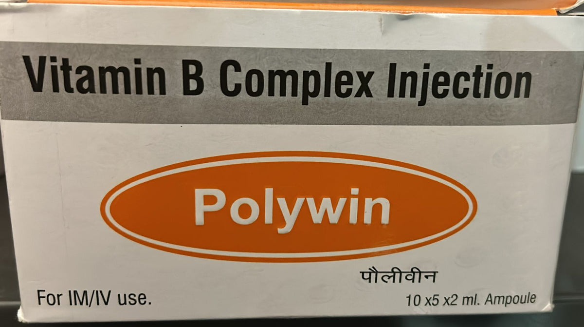 Vitamin B Complex injection (Polywin 2ml) (5 inj strip)