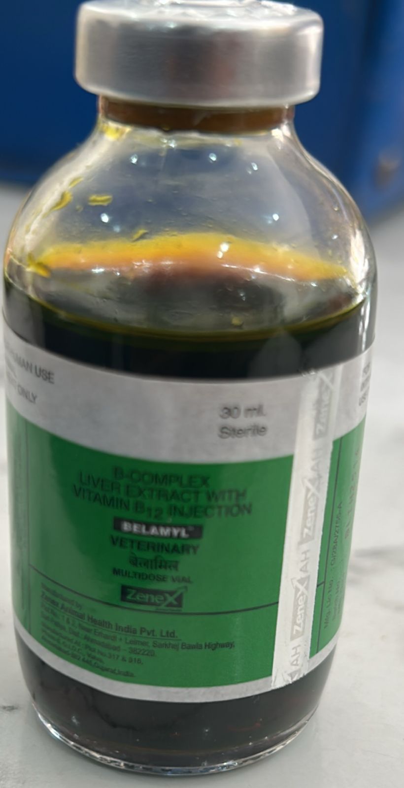 Vitamin B complex with liverzone injection Zenex (Belamyl) (30 ml vial)