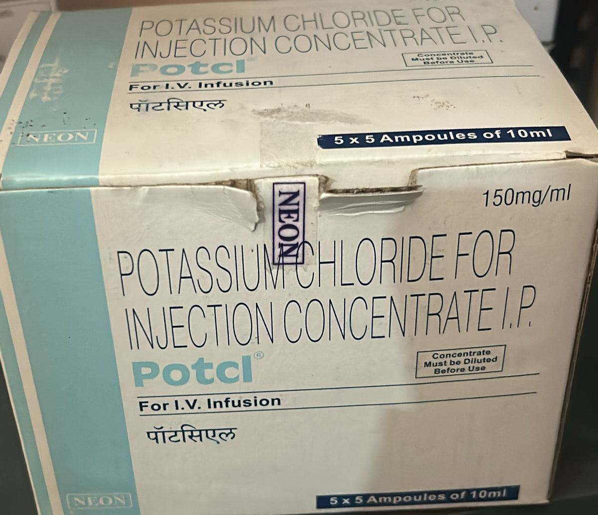 Potatium Chloride Injection  Neon Potcl (5 Ampoule Strip)