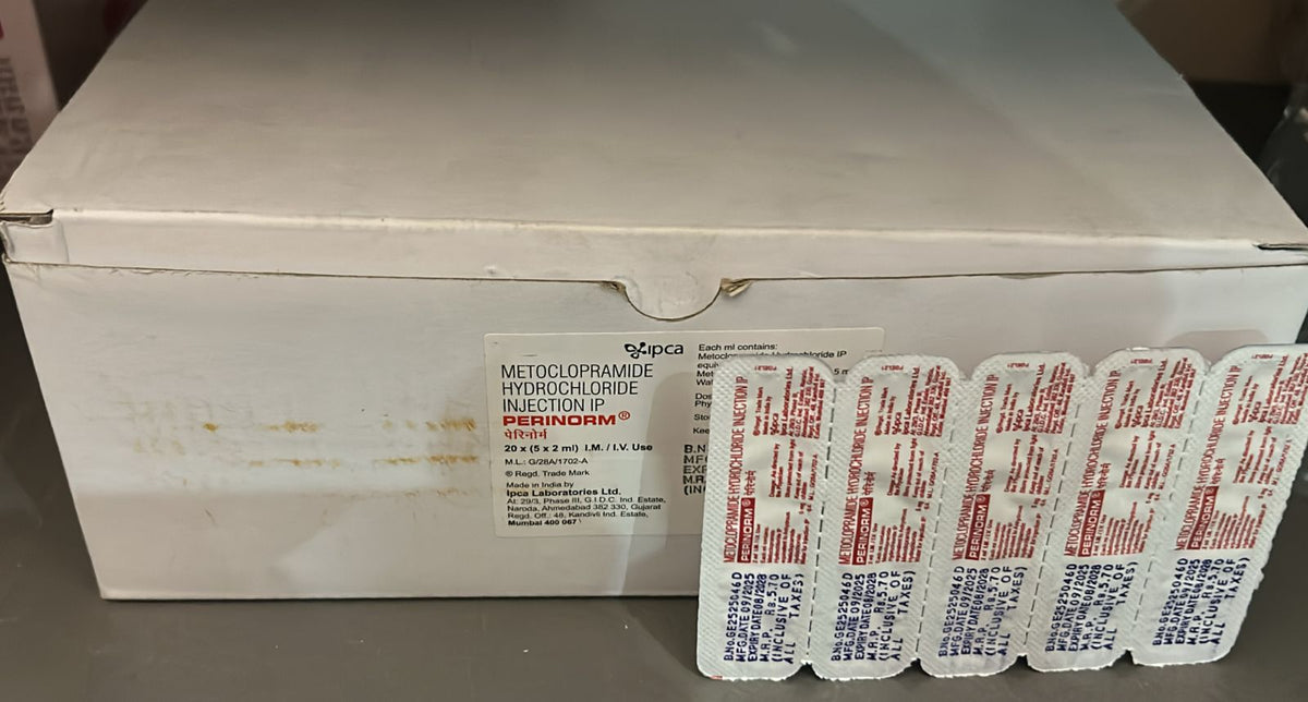 Perinorm 2ml Metochlopramide Ipca (5 Ampoule Strip)