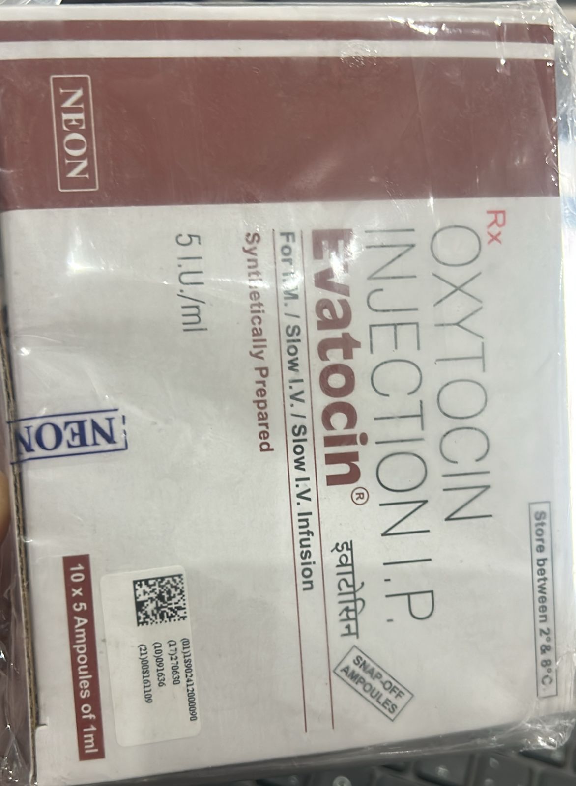 Evatocin Amp Oxytocin Neon (5 amp Strip)
