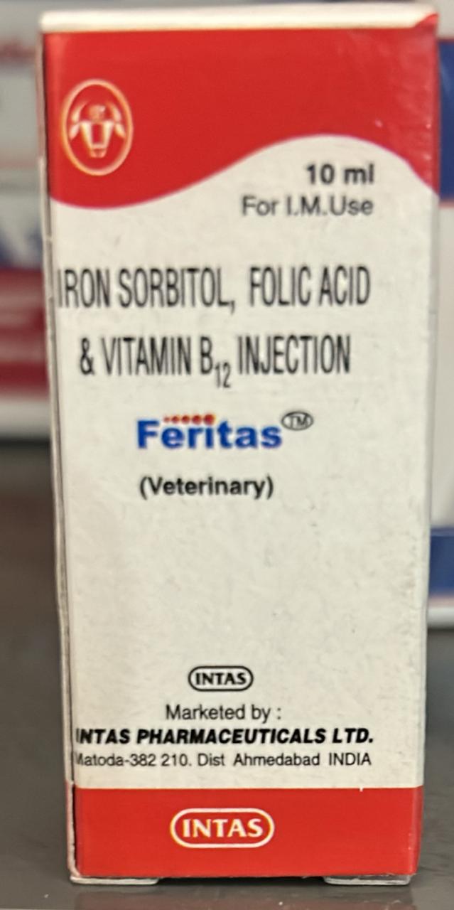 Feritas 10ml Vial Iron Sorbitol Intas