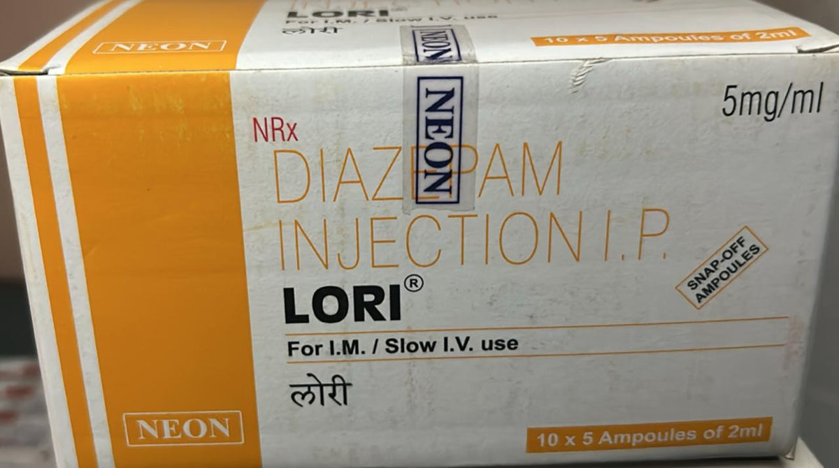 Lori 2ml Diazepam Neon (5 ampoule strip)