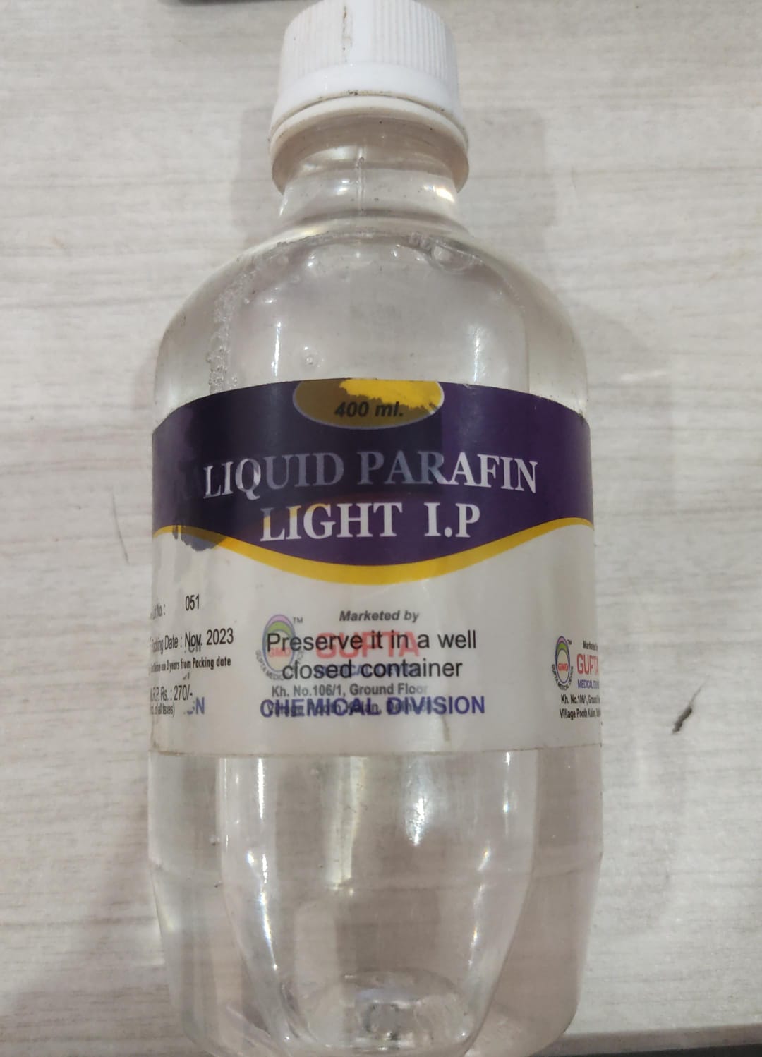 GMD/PE LIQUID PARAFFIN 400ml
