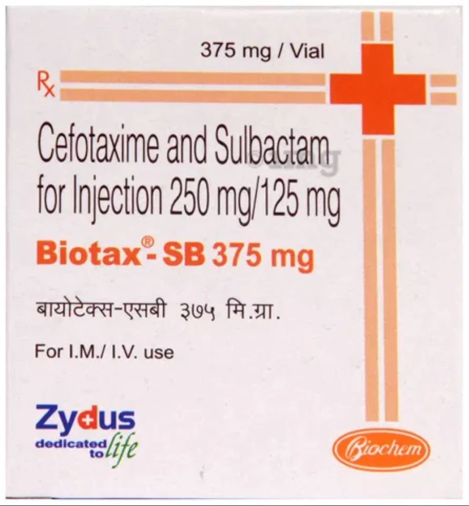 Ceftriaxone Sulbactum 375mg Zydus Biotax SB 375