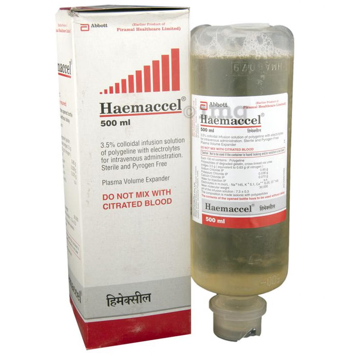 Haemacceal IV Abbott 500 ml bottle