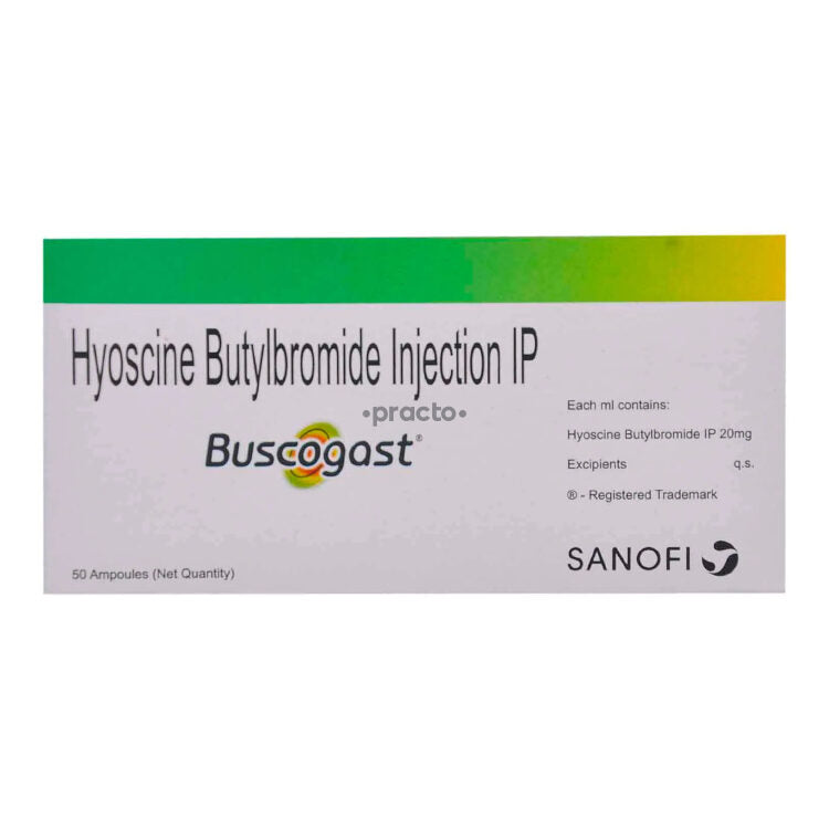 Buscogast Injection Hyoscine Sanoffi (10 ampoule strip)