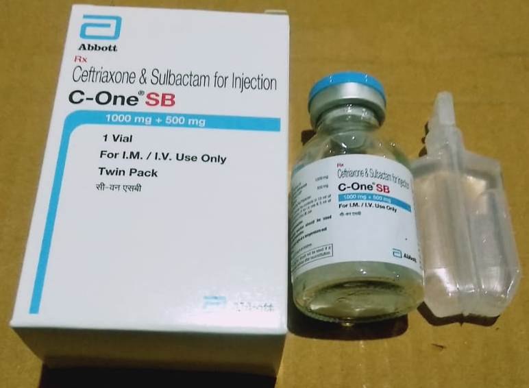 Ceftriaxone Sulbactum 1.5gm Abbott C One SB 1.5  gm