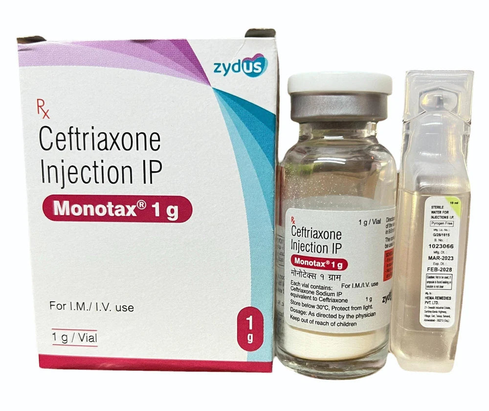 Ceftriaxone 1gm Zydus Monotax 1 gm