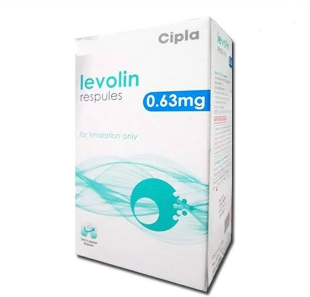 Levolin respules 0.63mg Levosulbutamol Cipla (6 Respule Strip)