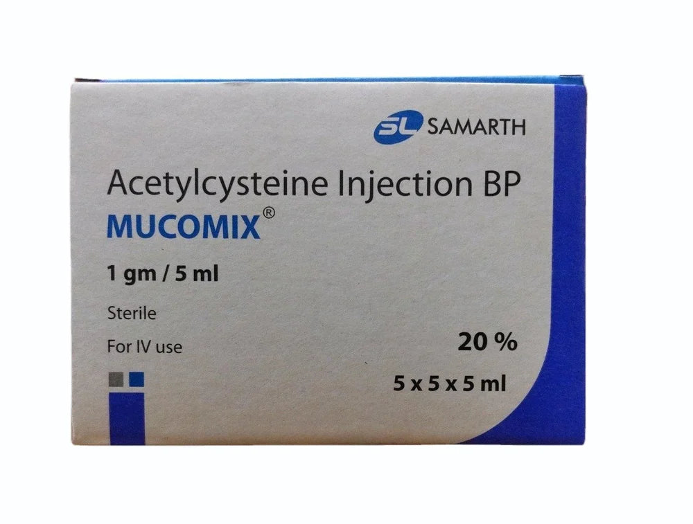 Mucomix injection Acytylcystine 200mg Samarth (5 ampoules strips)